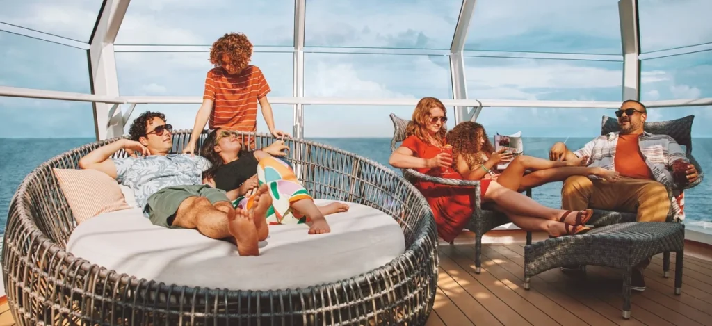 Carnival Cruise Line family enjoy time onboard