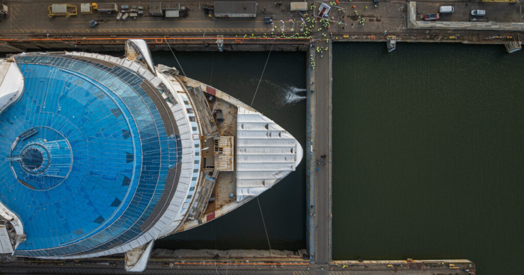 Royal Caribbean’s New Hero Of The Seas Floats For The First Time At Meyer Turku Shipyard - Royal Caribbean