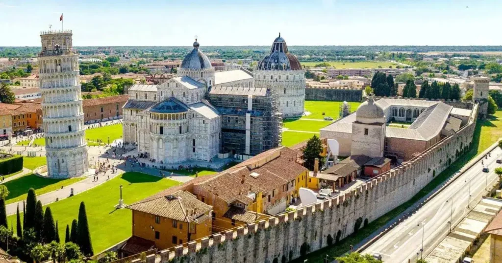 Leaning Tower of Pisa on European Holland America Line excursion.